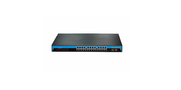 Switch quản lý 20 cổng PoE Ethernet + 4 cổng Gigabit PoE Ethernet + 2 cổng quang SFP ES5026-24POE-450W